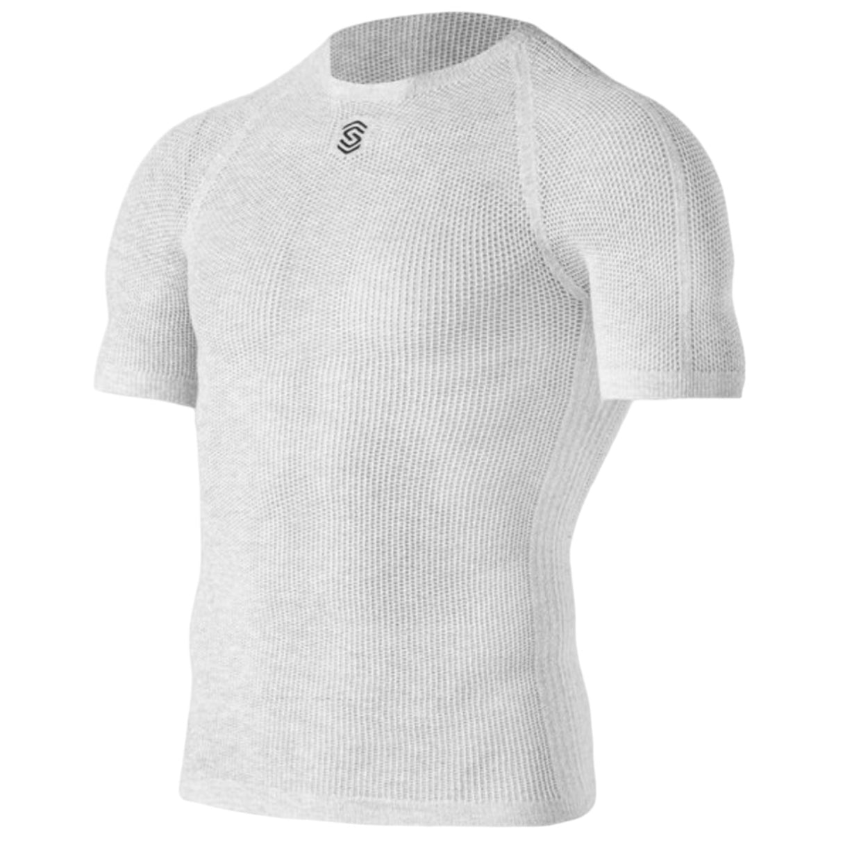 Maglia intima estiva Silverskin Primo a manica corta color Pearl Grey. Base layer tecnico per ciclismo e sport aerobici, con fibre d'argento e massima traspirabilità.