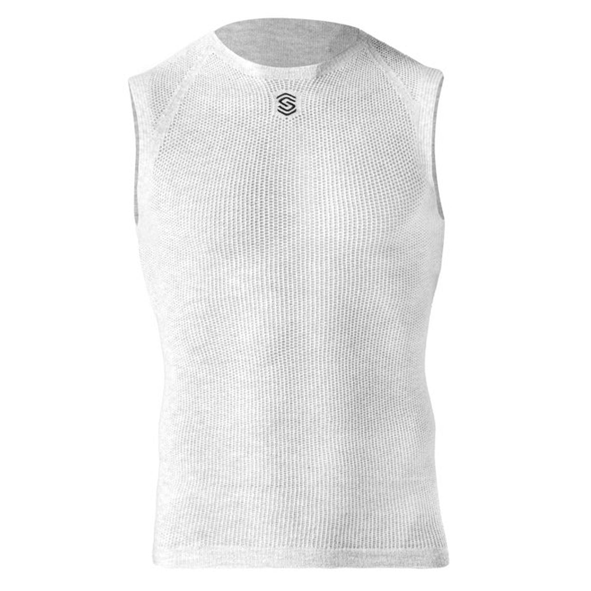 Maglia intima estiva Silverskin Primo senza maniche (smanicata) Pearl Grey, base layer tecnico per ciclismo e running.