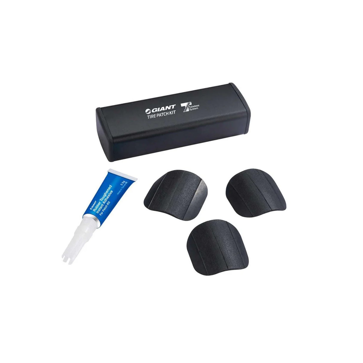 Kit riparazione Giant Emergency Patch per copertoni strada alta pressione dettaglio cerotti e adesivo.