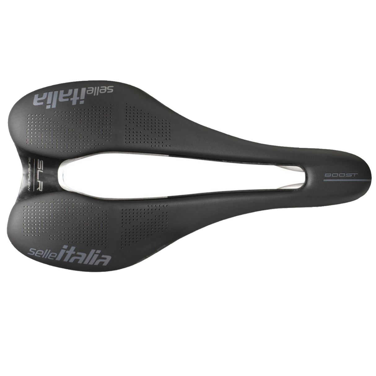 Sella Selle Italia SLR Boost TI 316 Superflow dettaglio binari titanio e foro centrale