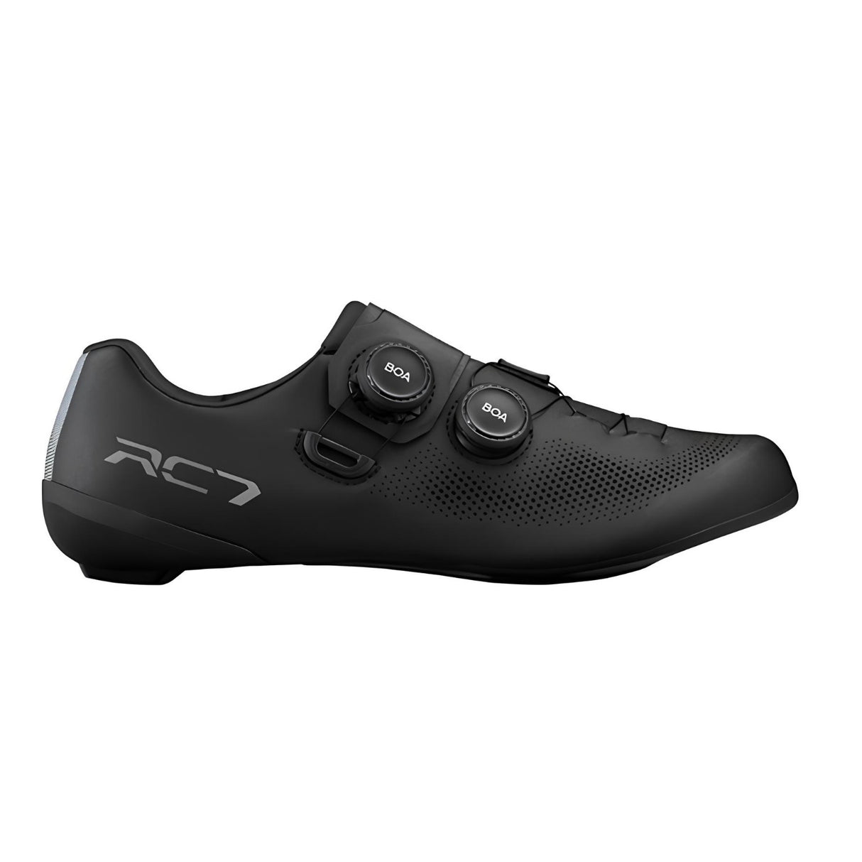Scarpe Shimano RC703 dettaglio chiusura BOA e suola carbonio