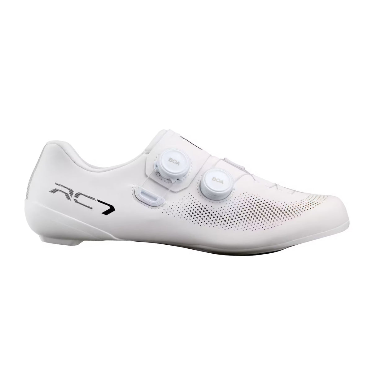Scarpe Shimano RC703 dettaglio chiusura BOA e suola carbonio
