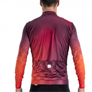 Maglia Manica Lunga Sportful Rocket Thermal Jersey Red Rumba Pompelmo