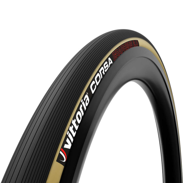 Copertone Vittoria Corsa Fold Para dettaglio fianco tan e battistrada in cotone