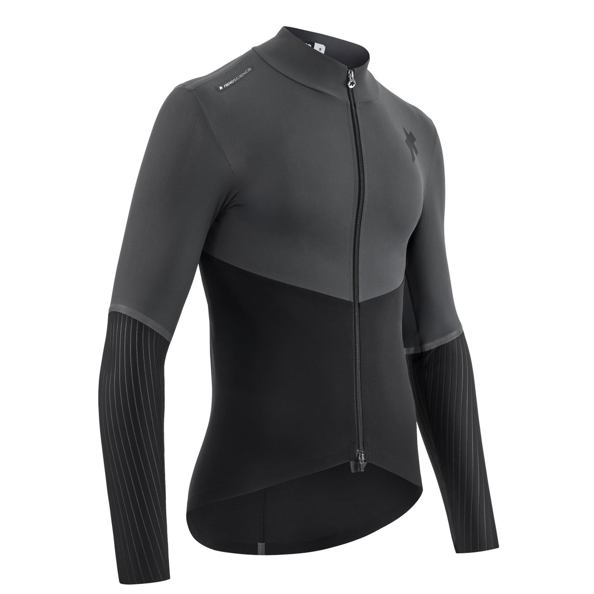 Giacca Assos Equipe RS Alleycat Shell Jacket S11 tessuto riflettente Silver Haze.