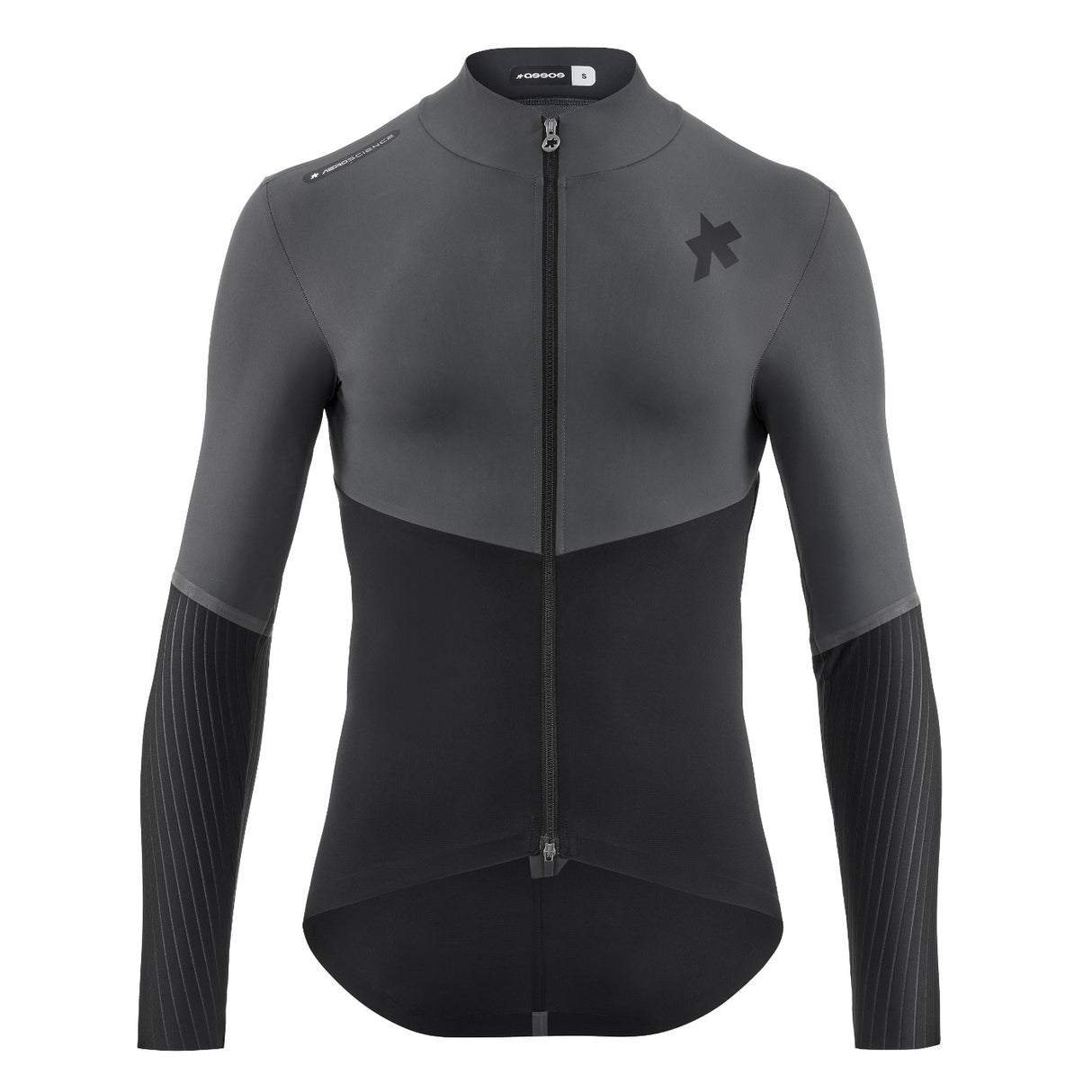 Giacca Assos Equipe RS Alleycat Shell Jacket S11 tessuto riflettente Silver Haze.