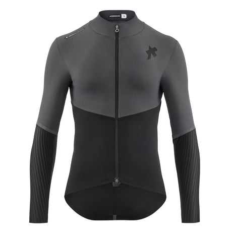 Giacca Assos Equipe RS Alleycat Shell Jacket S11 tessuto riflettente Silver Haze.