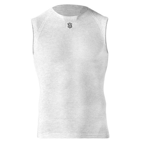 Maglia intima estiva Silverskin Primo senza maniche (smanicata) Pearl Grey, base layer tecnico per ciclismo e running.