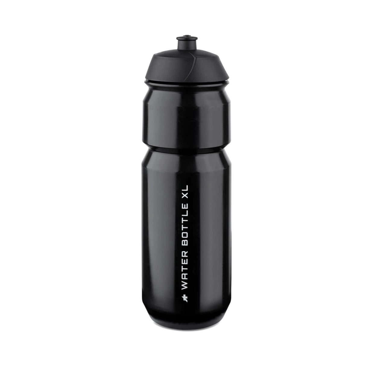 Borraccia Assos Signature 500ml in materiale flessibile nero.