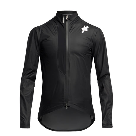 Giacca Assos Schlosshund S11 dettaglio cuciture nastrate e zip bidirezionale.