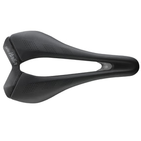 Sella Selle Italia SLR Carbon dettaglio binari sottili e imbottitura artigianale