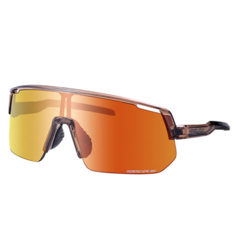 Occhiali Shimano Technium L Bronzo Trasparente dettaglio montatura Rilsan e nasello reversibile