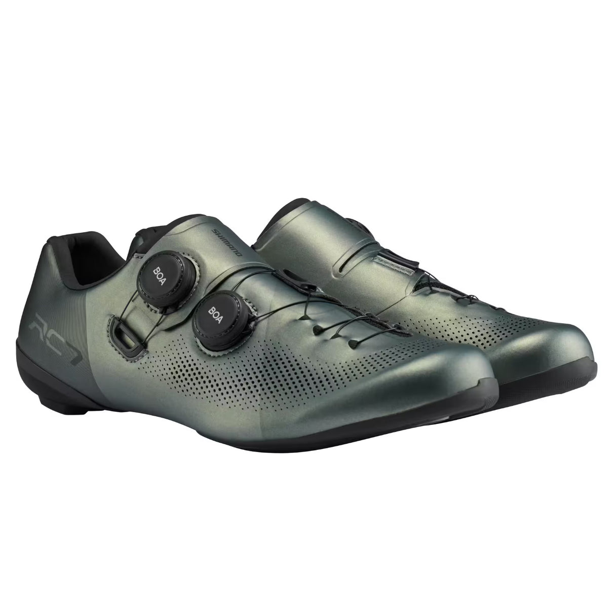 Scarpe Shimano RC703 dettaglio chiusura BOA e suola carbonio